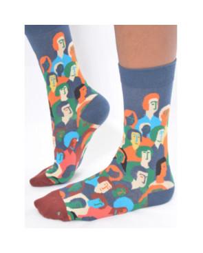  Chaussettes fantaisie originales visages anonymes