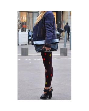 Collant sans pieds Pois Sakura
