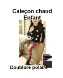Caleçon enfant doublé polaire léopard psychédélique