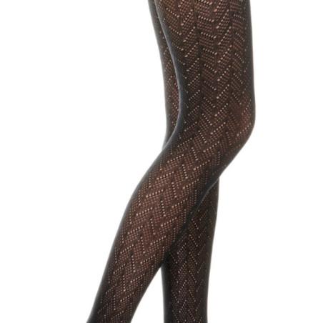 Collant Micro Chevron Ajouré