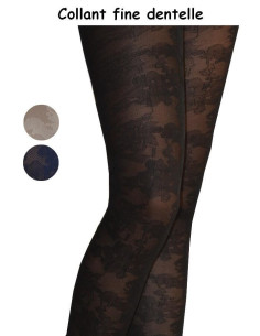 collant fine dentelle à fleurs Les Petits Caprices