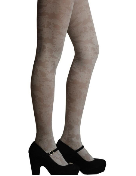 collant fine dentelle à fleurs Les Petits Caprices