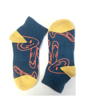  chaussettes coton bleus smiles