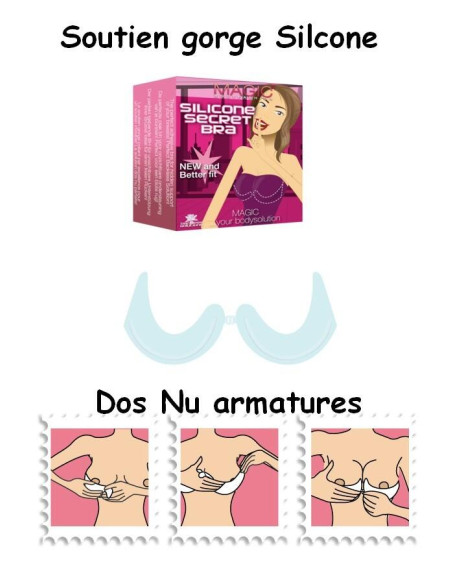 Soutien gorge silicone invisble dos nu