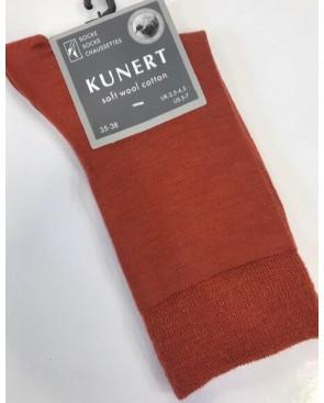  Chaussettes laine et coton kunert orange rouille