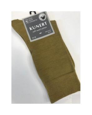  chaussettes fines hiver laine et coton moutarde Kunert