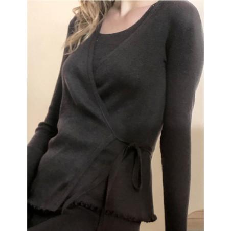 Cardigan Laine et soie Moretta