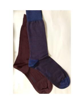 Lot 2 paires Chaussettes fil Hom Rayures