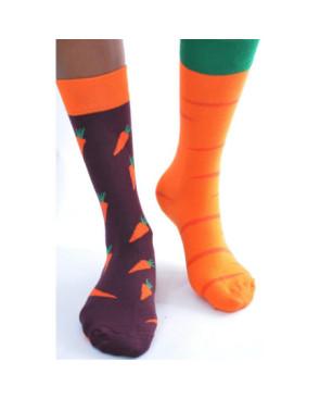 chaussettes carottes et potager asymétrique