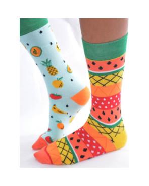 chaussettes asymétriques salades de fruits