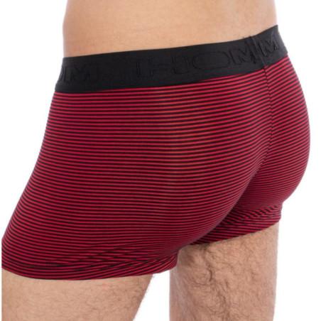 Boxer élégant Ho1 fines rayures rouges