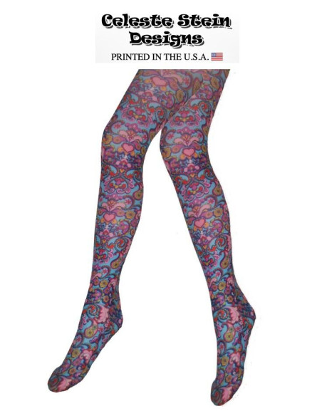 Collant Celeste Stein A coeurs Bleus Psychédéliques