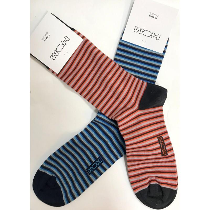 Duo de chaussettes Hom rayures Seventies