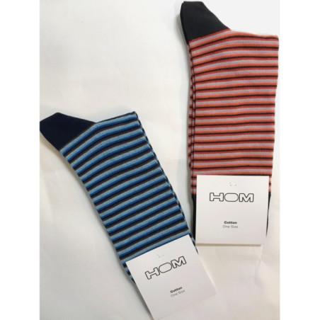 Duo de chaussettes Hom rayures Seventies