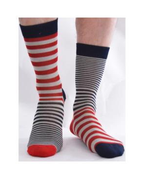  Chaussettes Asymétrique Homme rayures Berthe