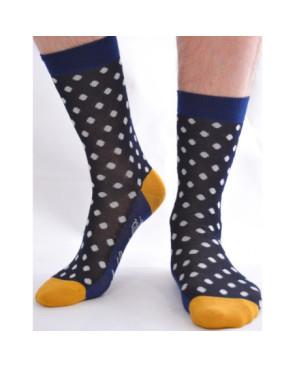chaussettes Berthe aux grands Pieds Homme pois black marine