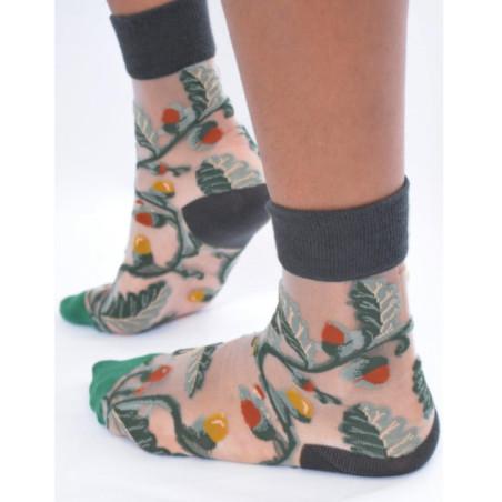 Chaussettes Transparentes boutons d'oeuillets
