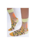 Chaussettes Transparentes Fleurs Tropicales