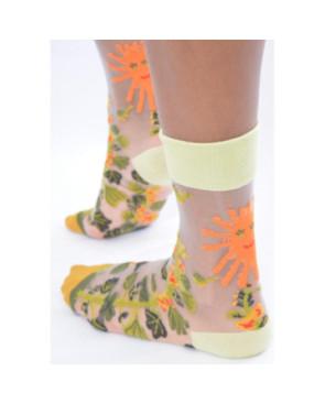 Chaussettes élégantes  Les Petits caprices fleurs tropicales