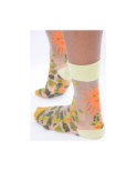 Chaussettes Transparentes Fleurs Tropicales