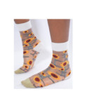 Chaussettes Transparentes Tournesols Fleuris