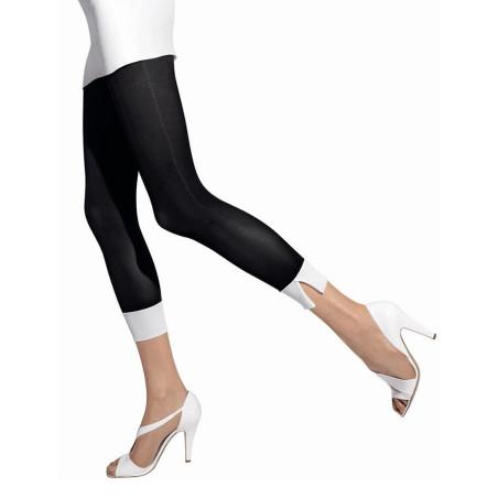 Collant girardi sans pieds capri noir blanc