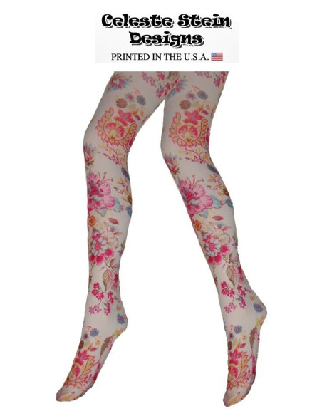 Collant Celeste Stein imprimé fleurs de printemps