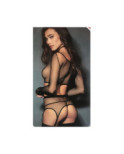 Ensemble Top Porte Jarretelle et String Resille