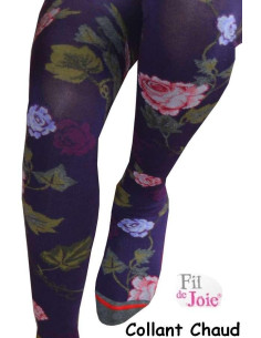 Collant Fil de joie  Chaud Rosier prune 2