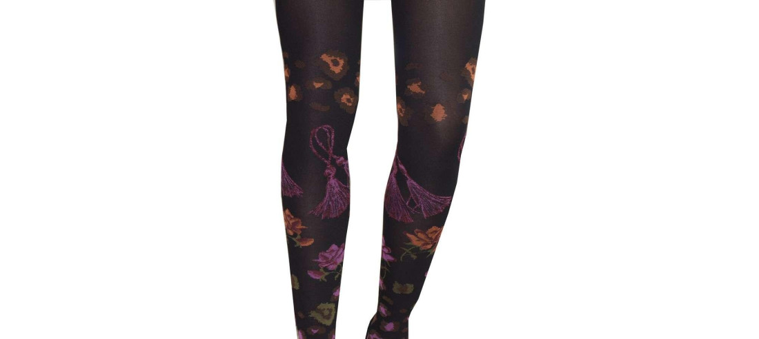 Collant Dub Et Drino Fleurs et cordon face détail