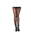 Collant Noir Résille Effet Laçage Collant Noir Résille Effet Laçage