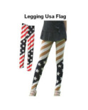 Legging USA flag beige