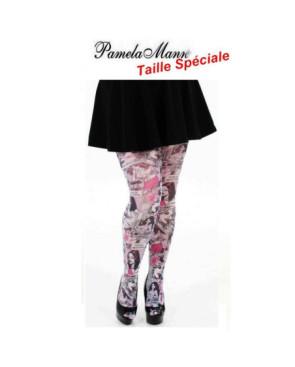 collant Pamela Man  taille spéciale paradise rose