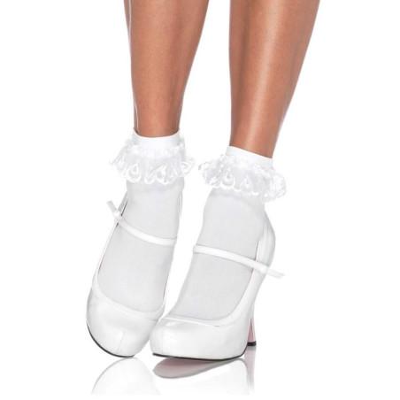 Socquette Microfibre Leg Avenue avec un joli ornement en dentelle