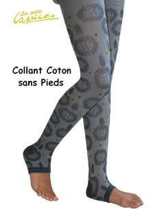Collant sans pieds Fleurs D'automne coton