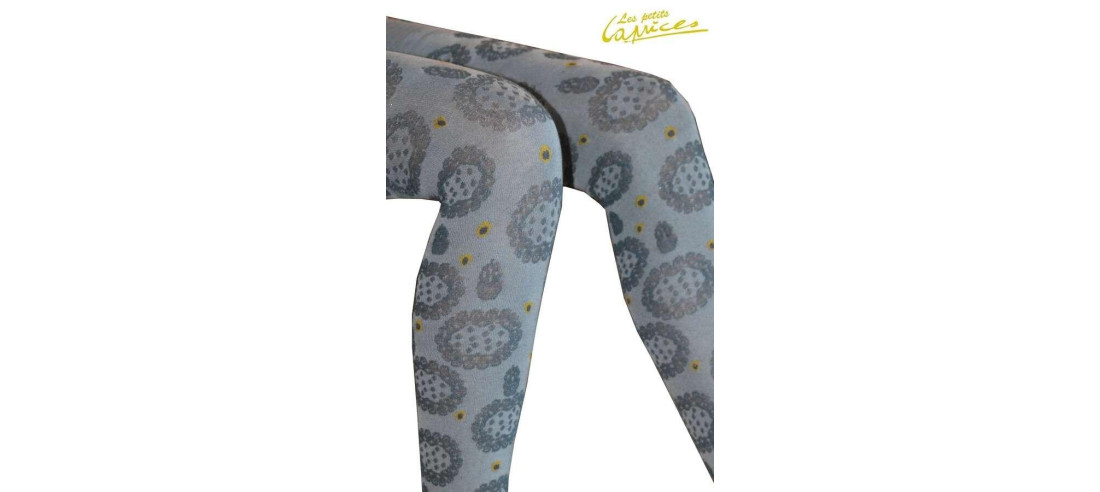 Collant sans pieds Fleurs D'automne coton détail