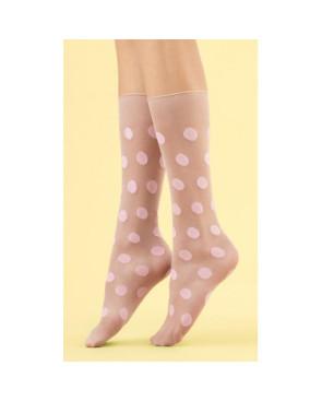 chaussettes fiore transparentes à pois
