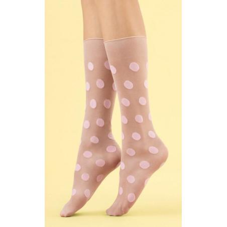 chaussettes fiore transparentes à pois