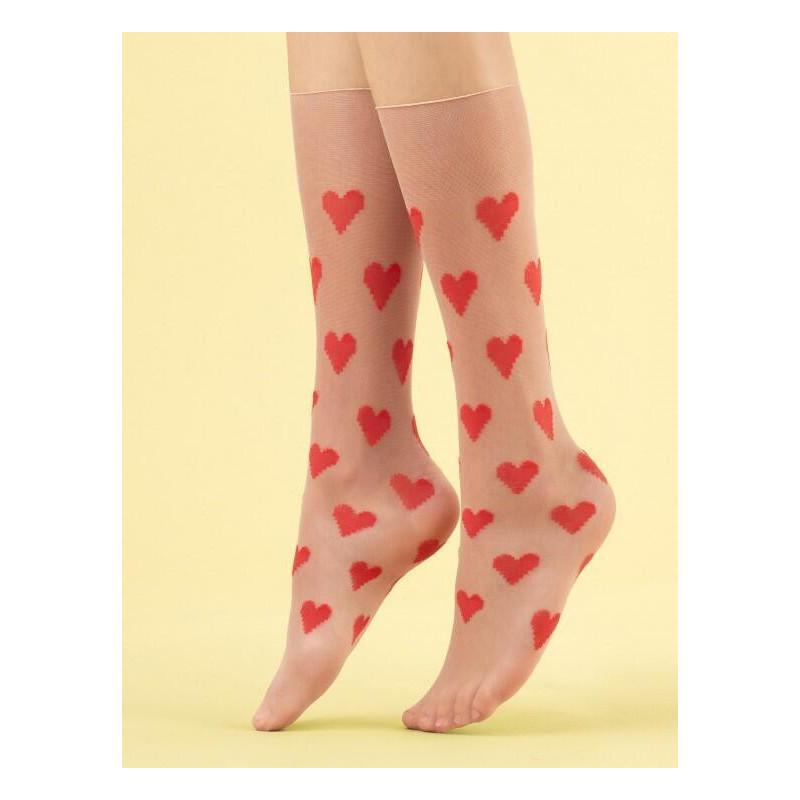 Chaussettes à coeurs Fines Fiore