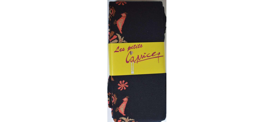 Collant Coton arbre fleuri blue LPC