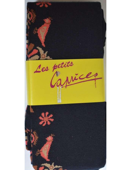 Collant Coton arbre fleuri blue LPC