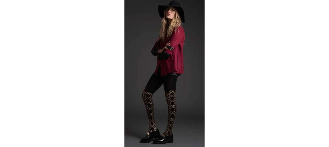 Collant Zohara Triangles D'or profil