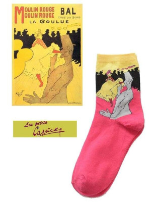 Chaussette tableau danseuse de Toulouse Lautrec