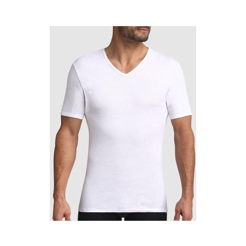 T shirt Dim Homme Col V Pur Coton