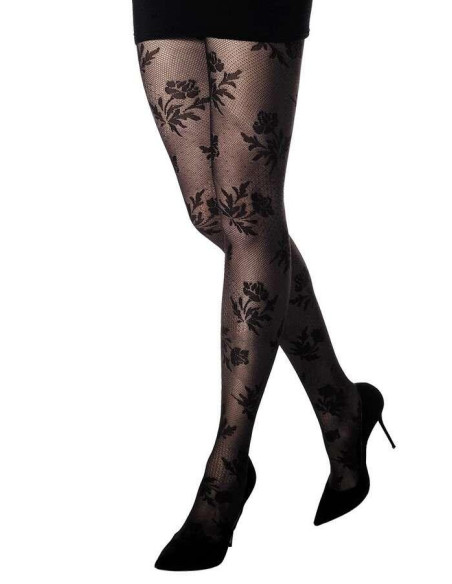 Collant Emilio Cavallini dentelle tullée  noir