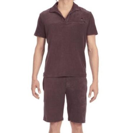 Pyjama en velours frappé gris