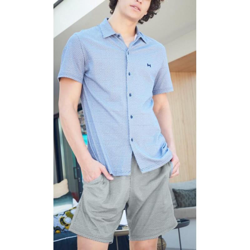 Pyjama Boutonné Court Hom Nautical