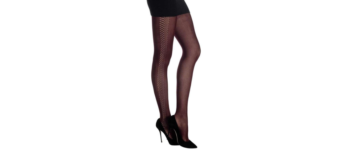 Collant Emilio Cavallini opaque v dentelle bordeau