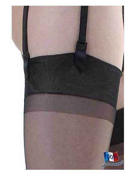 Bas Nylon authentique 15 noir détail