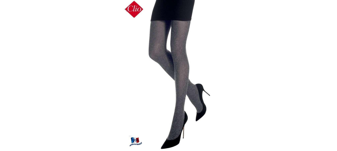 Collant Clio Chiné Brillant gris